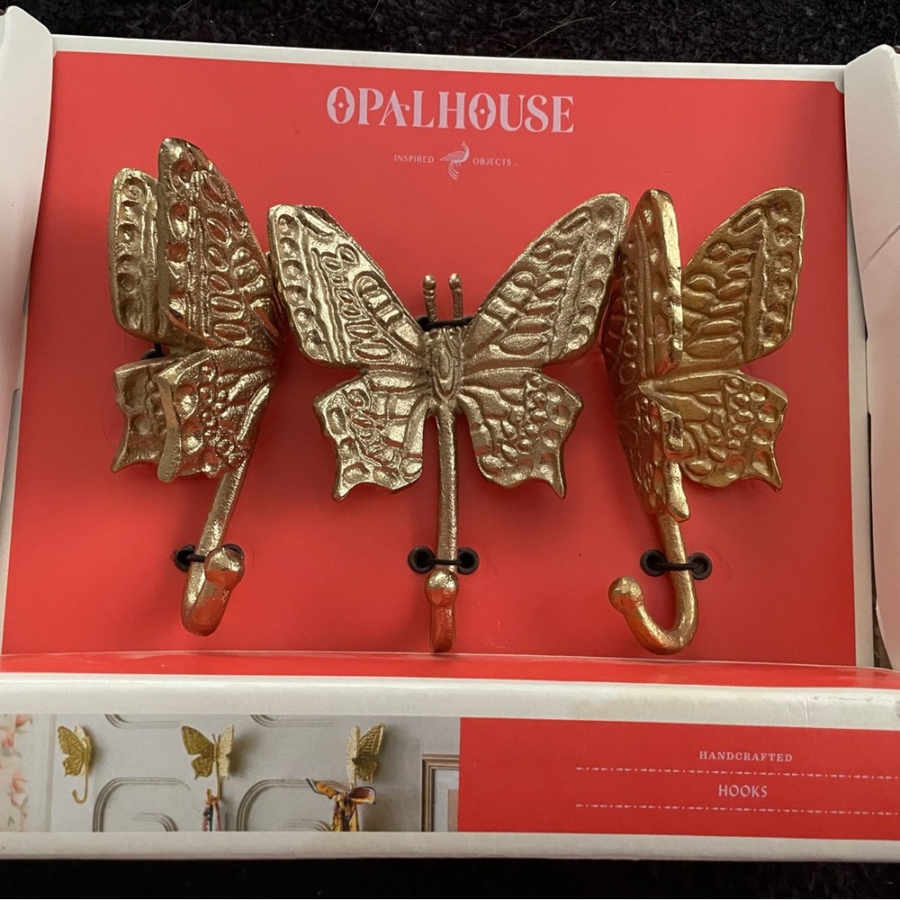 Opalhouse Metallic Butterfly Wall Hooks